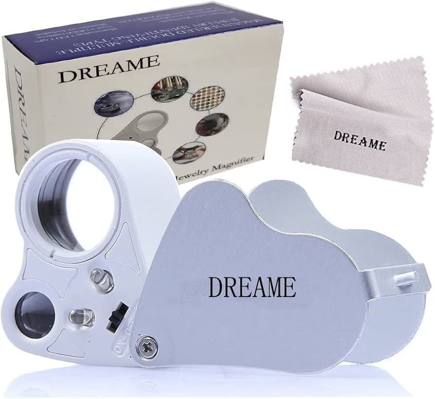Amazon.com: DREAME 30X 60X LED Light Illuminated Jewelers Loupe