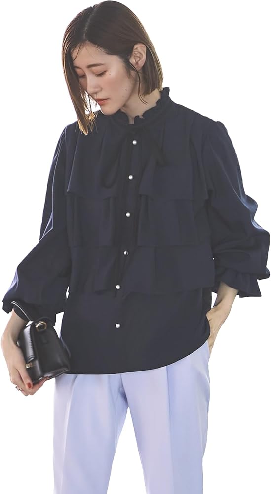 Amazon | [ルイ ルエ ブティック] バイカラー リボン ティアード