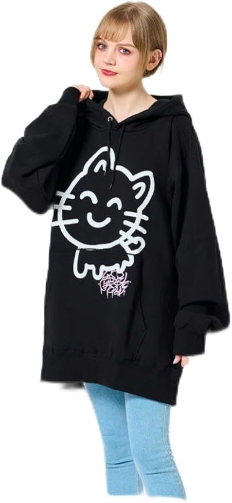 Amazon.co.jp: 明値上げnqrse なるせ かえってきたねこ パーカー 黒