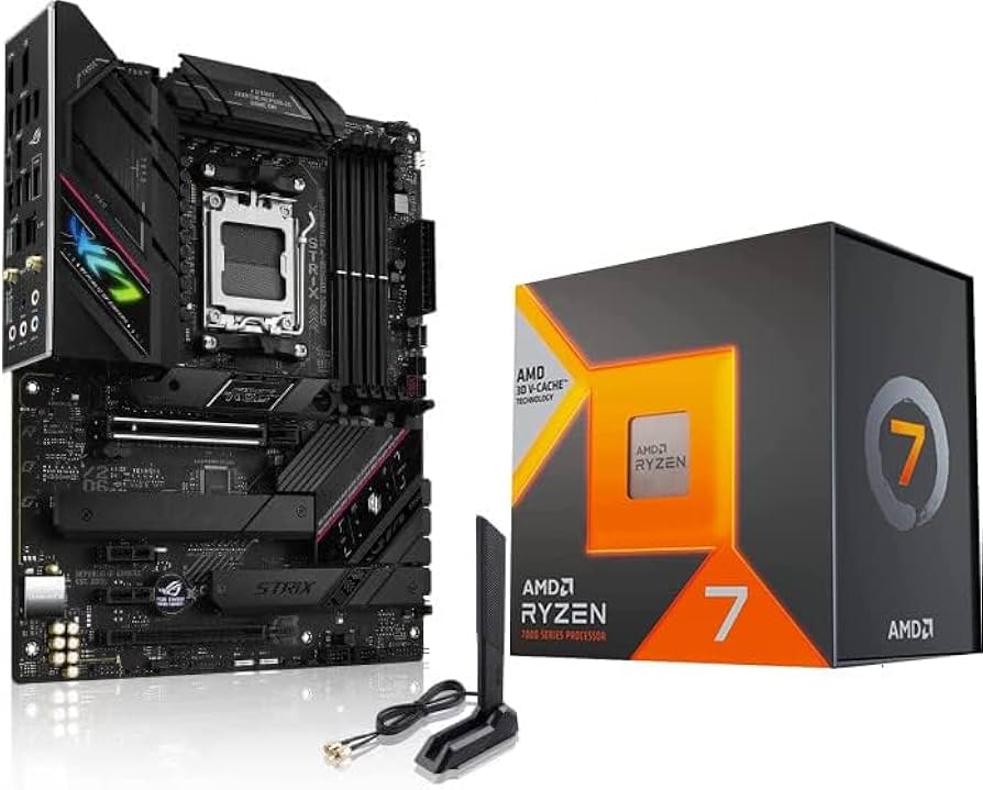 Pacote de processador de desktop Micro Center AMD Ryzen 7 7800X3D