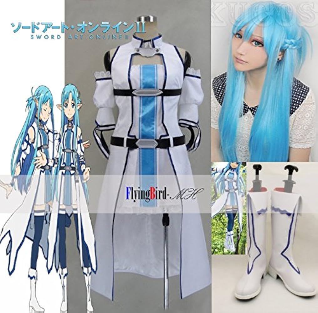 Amazon.co.jp: 豪華版! 女性Mコスプレ衣装 ウィッグ、靴付き ソード