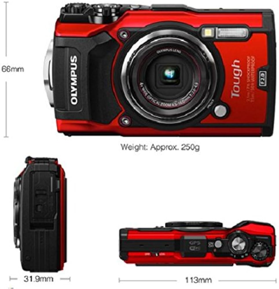 Amazon | OLYMPUS デジタルカメラ Tough TG-5 レッド 1200万画素CMOS