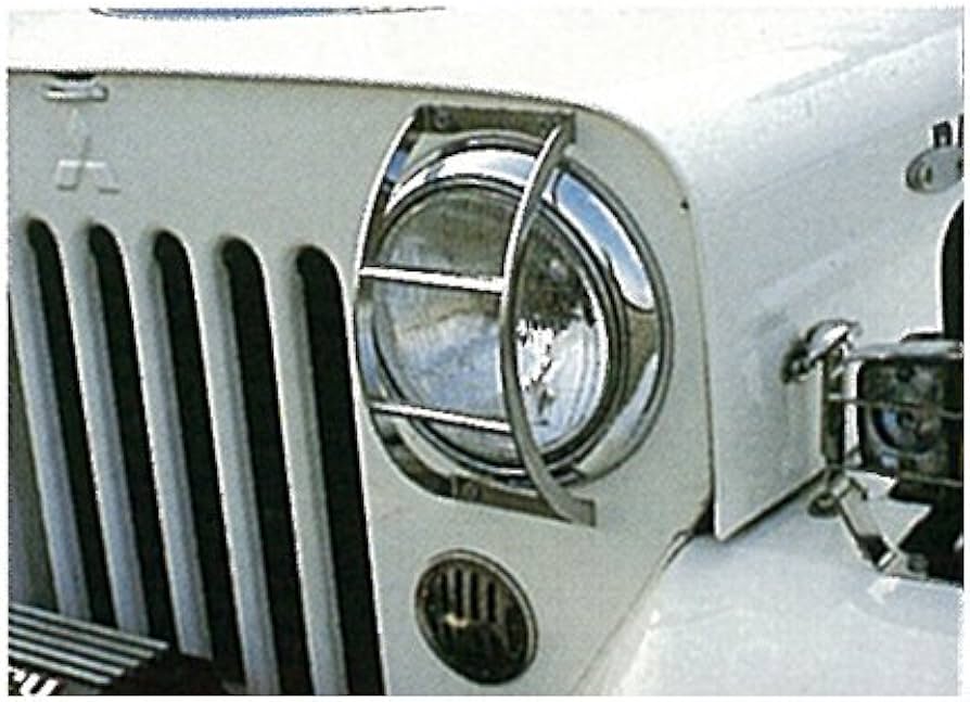 Amazon | サン自動車工業 三菱ジープJ50用 ライトガード/ステンレス
