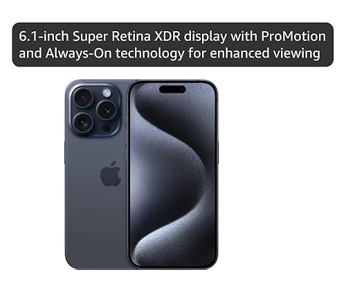 Amazon.com: Apple iPhone 15 Pro, 128GB, Blue Titanium - Verizon