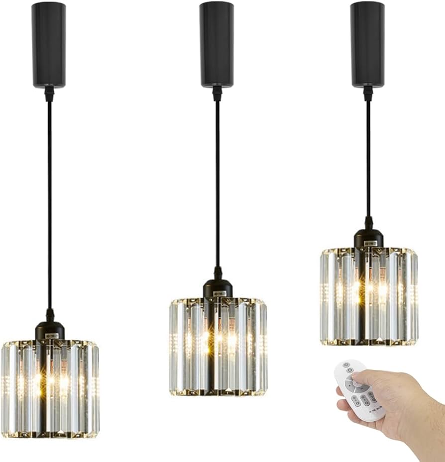 Amazon.co.jp : Kiven 3個入り ペンダントライト リモコン付き 調光調