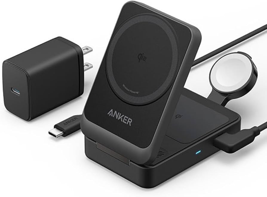 Amazon.co.jp: Anker MagGo Wireless Charging Station (Foldable 3-in