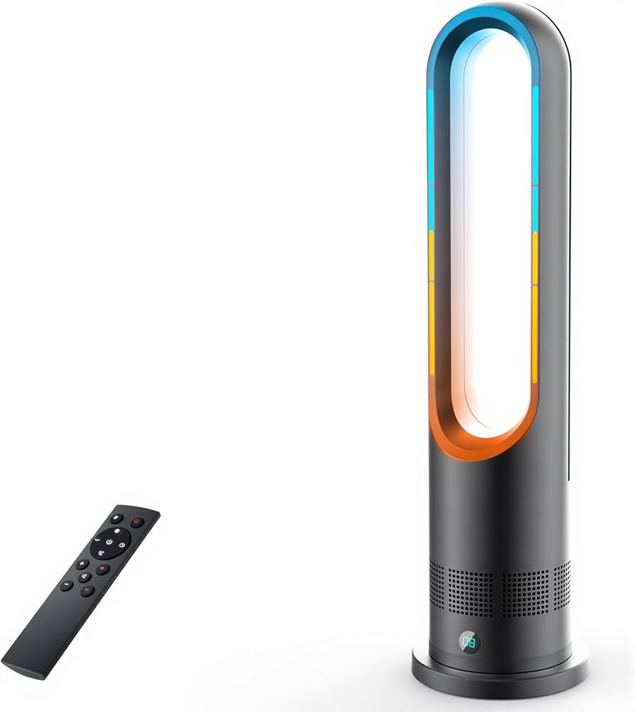 Amazon | FUXNGZI セラミックヒーター【羽なし&1台で四季をまかなう