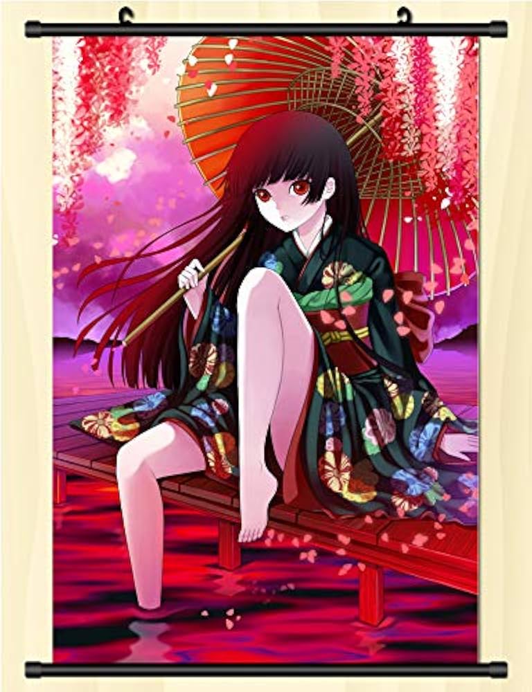 Amazon.co.jp: アニメ タペストリー 地獄少女 ポスター 掛ける絵 巻物