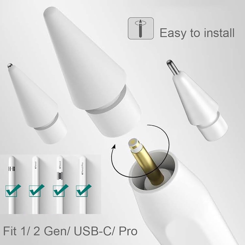 Amazon.com: Upgraded Replacement Tips for Apple Pencil, Mix Metal