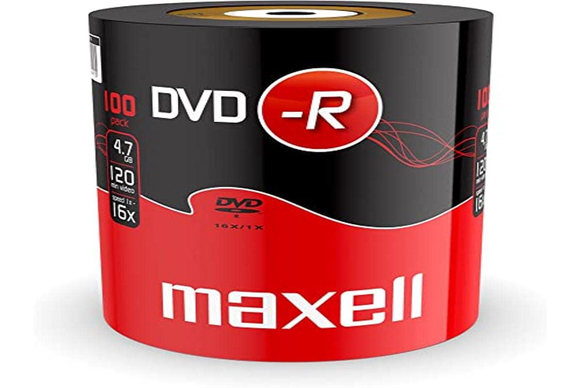 Amazon.com: Maxell DVD-R 16x 4.7gb 120min Discs (Pack of 100