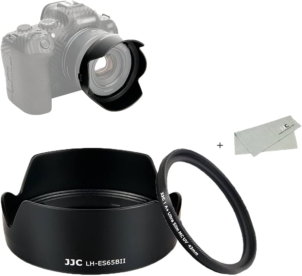 Amazon | JJC 2-in-1 キャノン ES-65B 互換 花形 レンズフード と UV