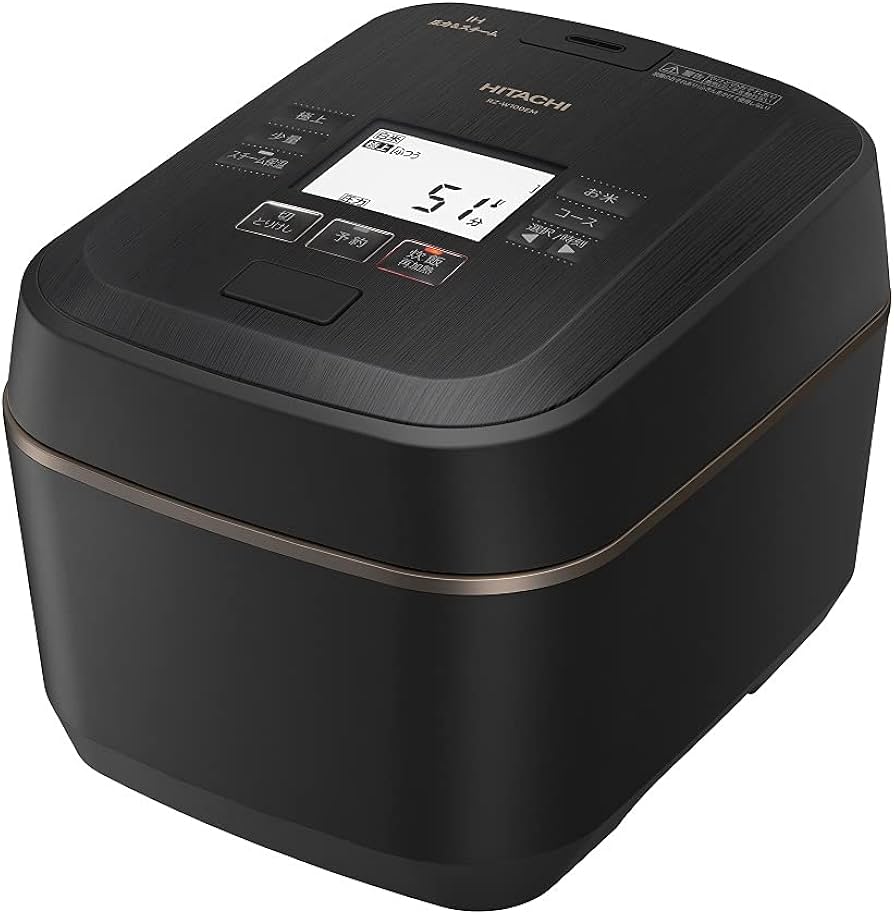 Amazon | 日立 炊飯器 5.5合 圧力&スチームIH 蒸気カット RZ-W100EM K