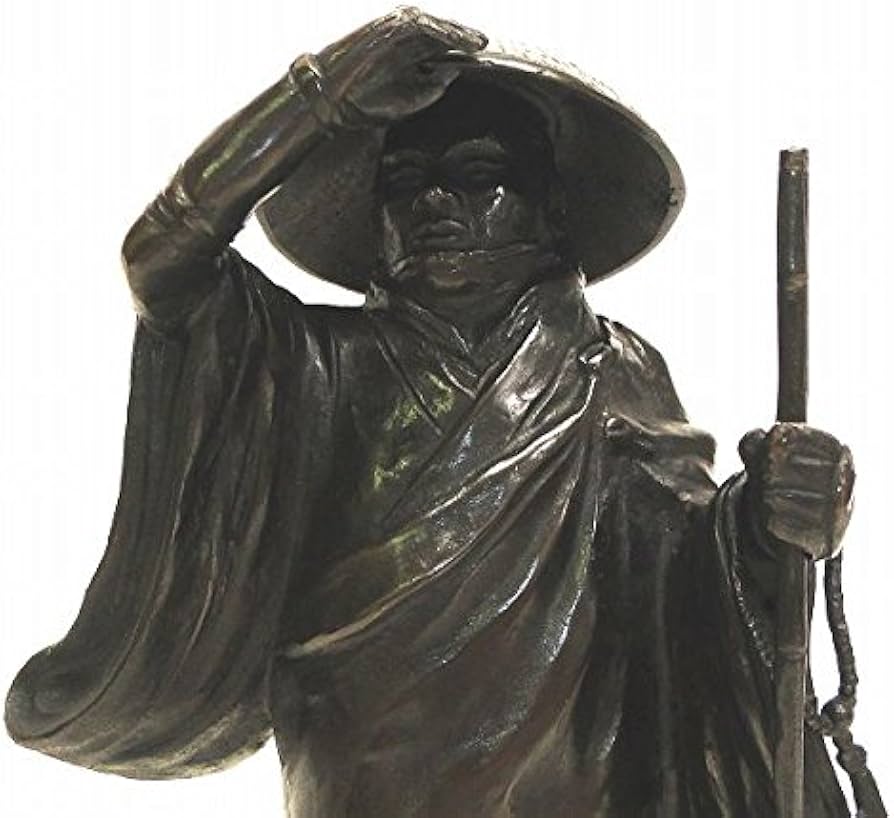 Amazon.co.jp: 般若純一郎『親鸞聖人』ブロンズ像 銅像 仏像 彫像 お