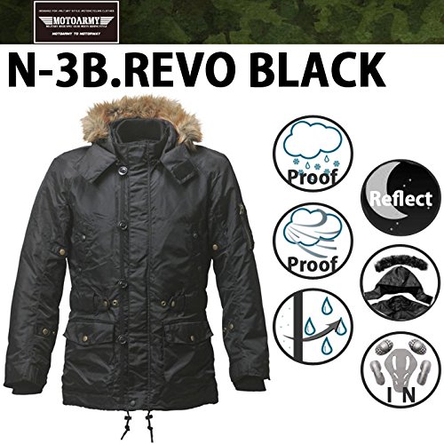 Amazon | モトアーミー(MOTO ARMY) MOTOARMY U.S.A.F N-3B MODEL BLACK