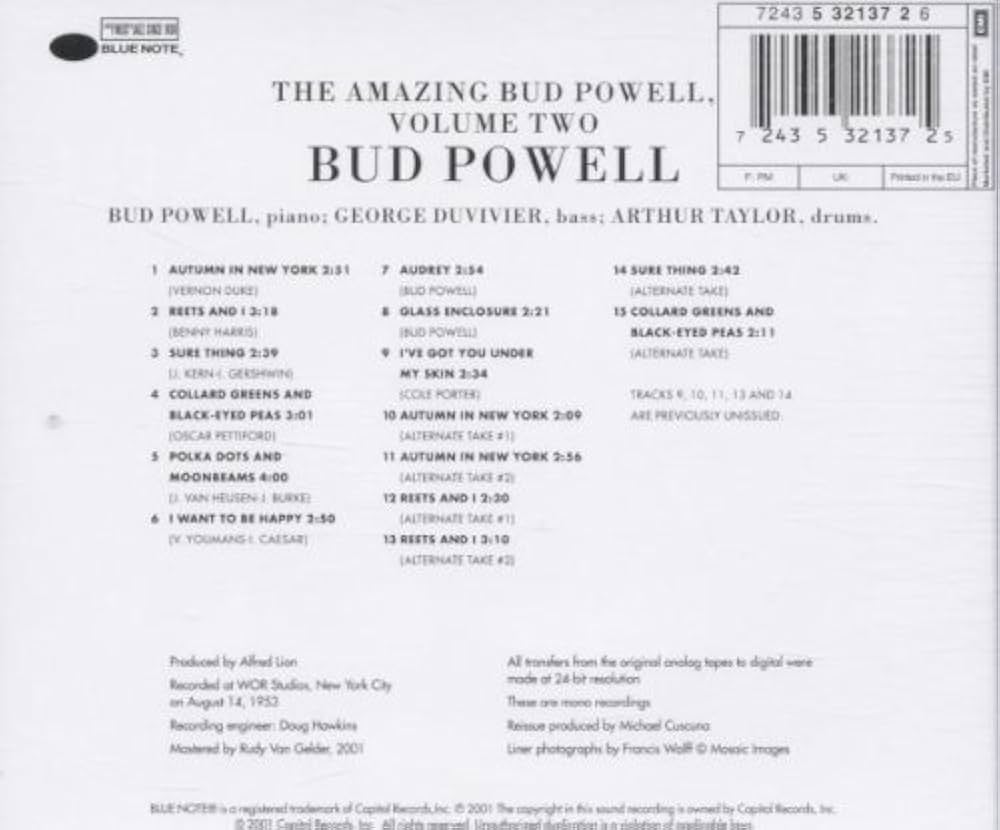 POWELL,BUD - Amazing Bud Powell 2 - Amazon.com Music