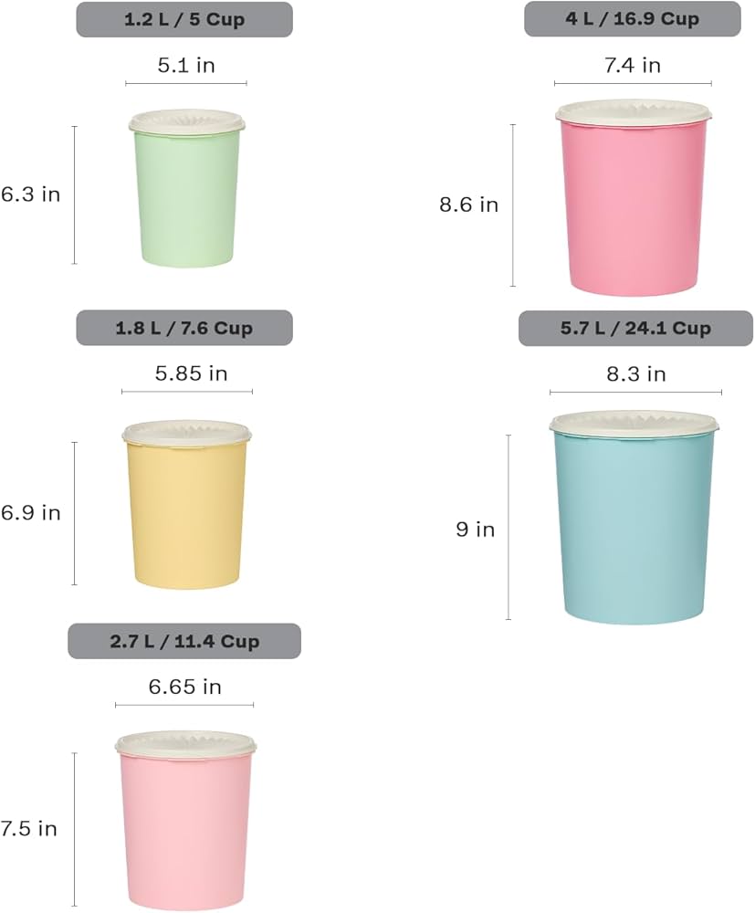 Amazon｜Tupperware Heritage Collection 入れ子キャニスター10点