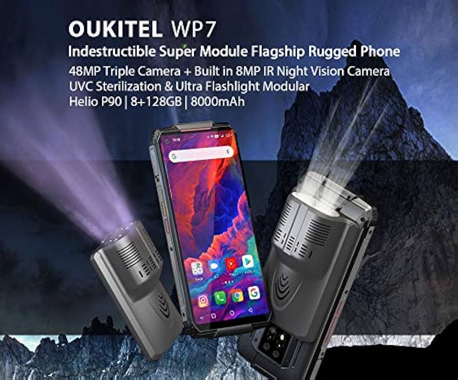 Amazon | OUKITEL WP7フラッグシップの頑丈な携帯電話、48MPトリプル