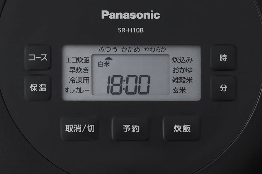 Amazon | パナソニック 炊飯器 5.5合 2段IH ブラック SR-H10B-K