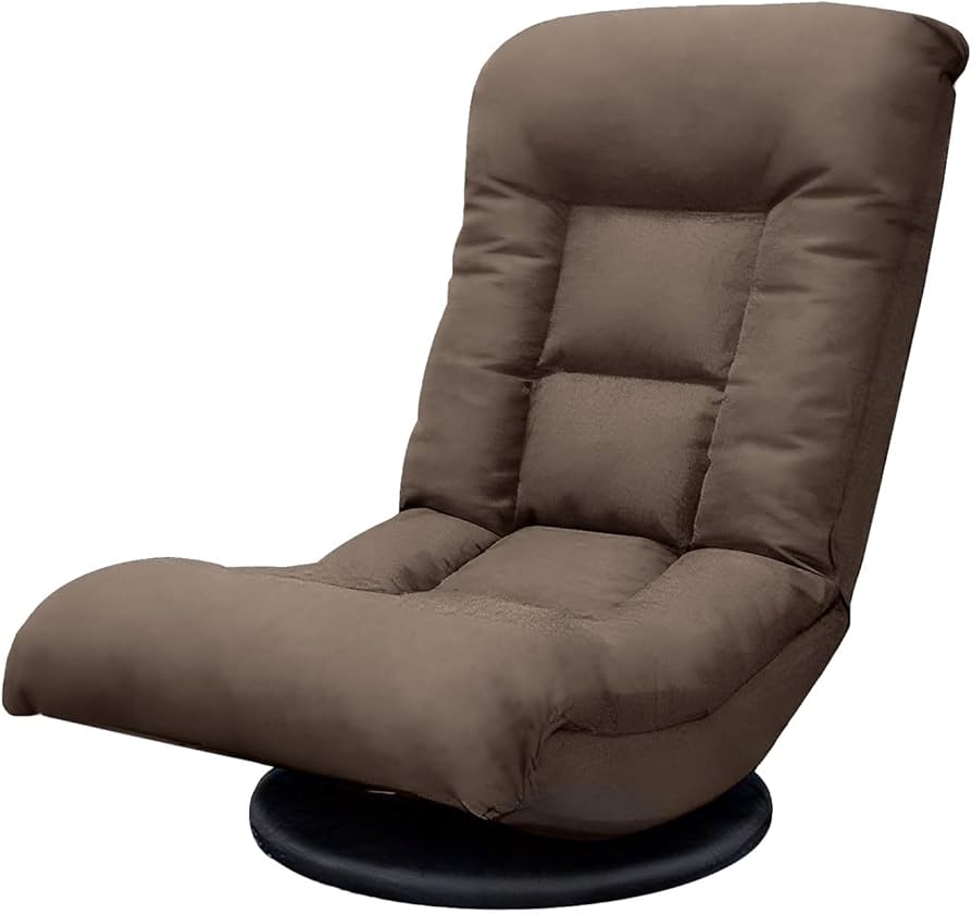Amazon｜テレビが見やすい回転バケット座椅子 ブラウン 360度回転