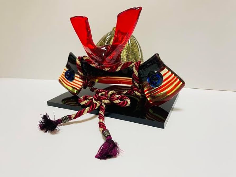 Amazon | こどもの日 琉球ガラス 兜飾り 端午の節句 兜 こどもの日