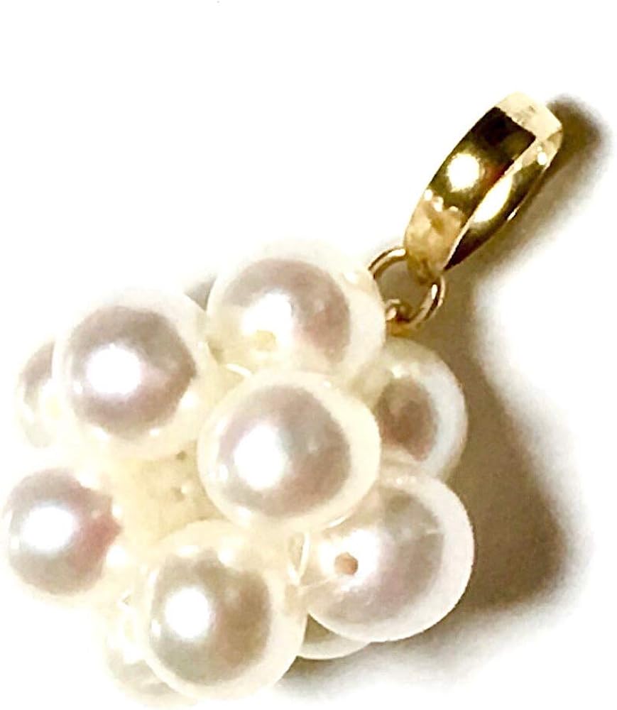 Amazon | [Rta varuna] 【Rvaru】 K18トップ 淡水真珠 (M) フラワー