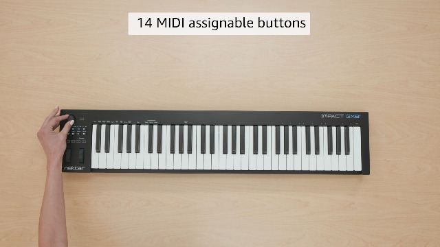 Amazon.com: Nektar Impact GX61 USB MIDI Controller Keyboard