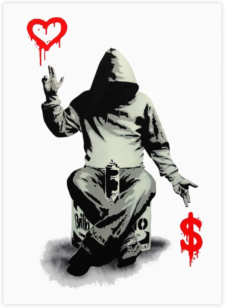 Amazon.co.jp: Banksy バンクシー 愛とお金 クリスタル ステッカー