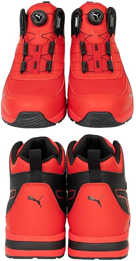 Amazon | [プーマ] 安全靴 スイッチバック レッド ディスク ミッド