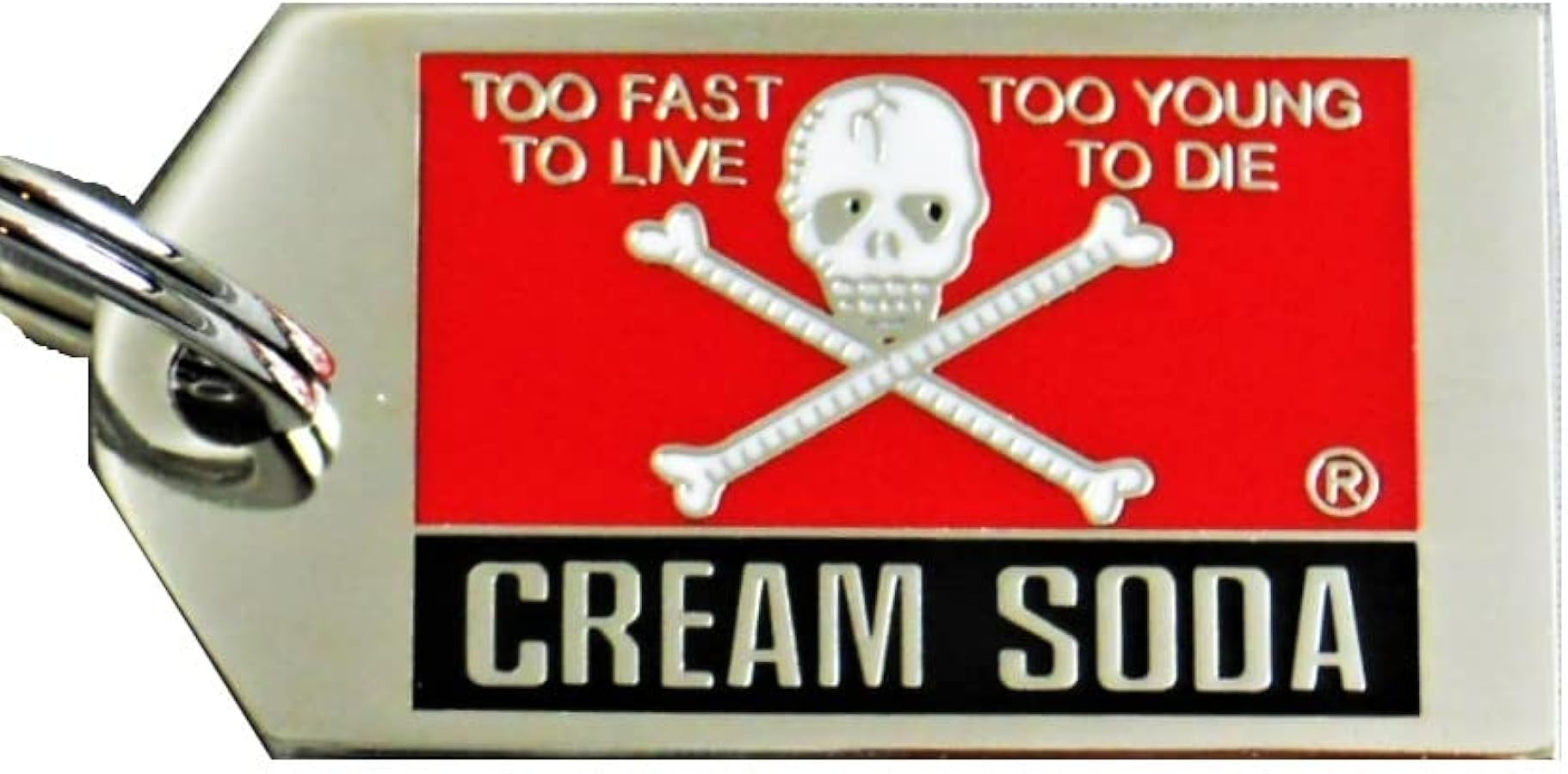 Amazon | CREAM SODA 角ドクロ プレート キーホルダー ☆ creamsoda