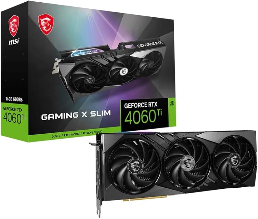 MSI GeForce RTX 4060 Ti Gaming X Slim 16G Graphics Card - NVIDIA