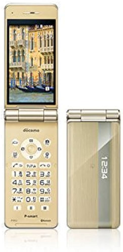Amazon | P-smart ケータイ P-01J ゴールド 白ロム | パナソニック