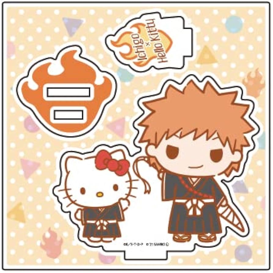 Amazon | BLEACH x Sanrio characters 01 黒崎一護&ハローキティ[描き
