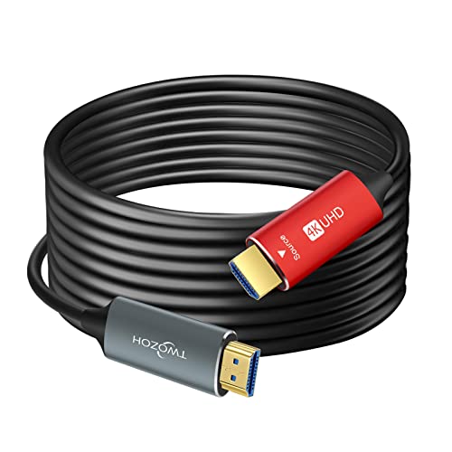 Amazon | Twozoh HDMI 光ファイバーケーブル 20M 4Kファイバー HDMI