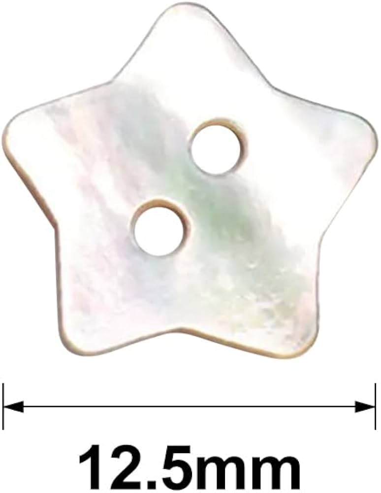 Amazon | ECYC Ltd 20個 2穴マザーオブパールボタン、天然シェルボタン