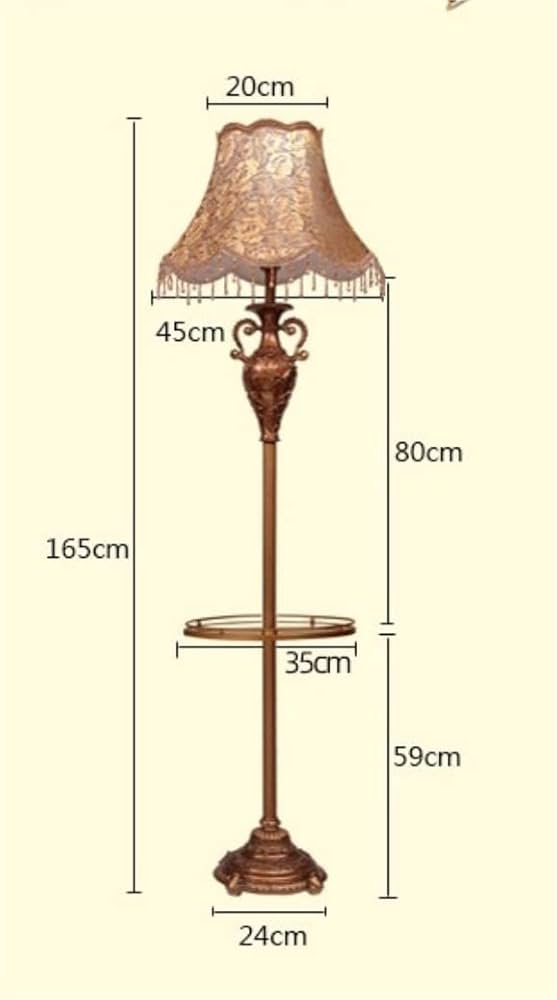 Amazon.com: Floor Lamp Standing Light Vintage Resin Floor Lamp