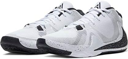 Tênis de basquete masculino Nike Zoom Freak 1, White/White/Black