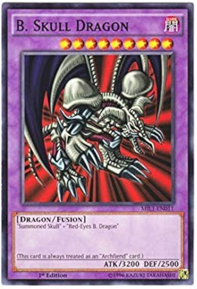 Amazon.co.jp: 遊戯王 英語版 MIL1-EN011 B. Skull Dragon ブラック