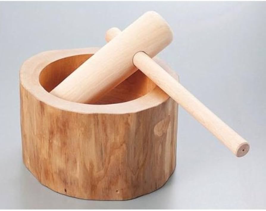 Amazon | (ヤマコー)yamaco 天然木 ミニ 臼・杵セット 5合用 87569