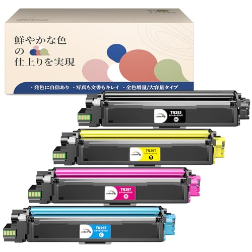 Amazon.co.jp: ブラザー 用 TN-293 TN-297 4色セット 互換トナー 対応