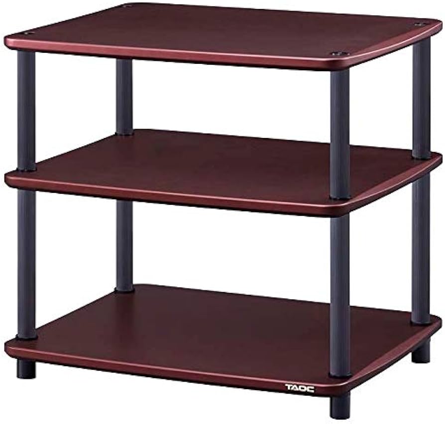 Amazon | タオック オーディオラック（3段）ダークブラウンメタリック