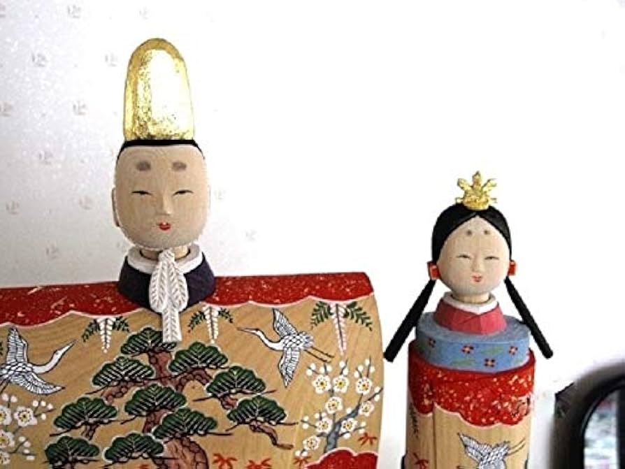 ひ*さ様 【希少】京一刀彫 立雛 井尻春堂・茂子作 有職木彫