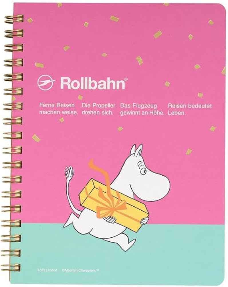は*り様 Rollbahn ポケット付メモ L ムーミン柄 4種 は*り様 Rollbahn