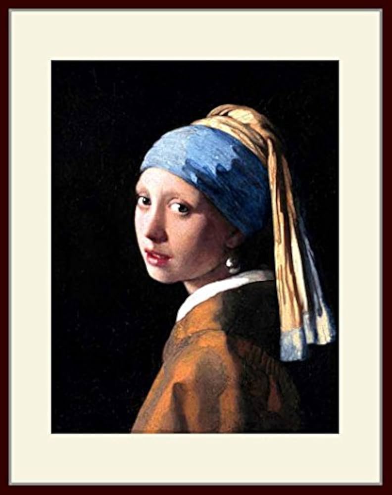 Amazon.co.jp: フェルメール・「真珠の耳飾りの 少女」 プリキャンバス