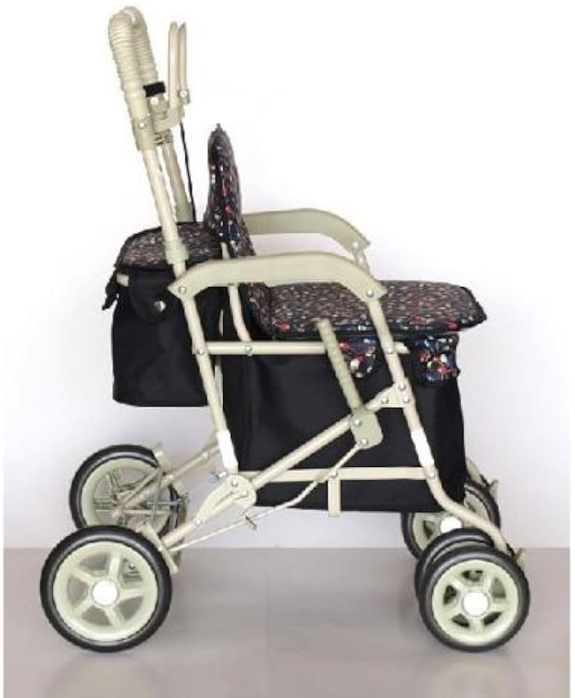 Amazon | 島製作所 マーチS 小花ブラック | 島製作所 | シルバーカー