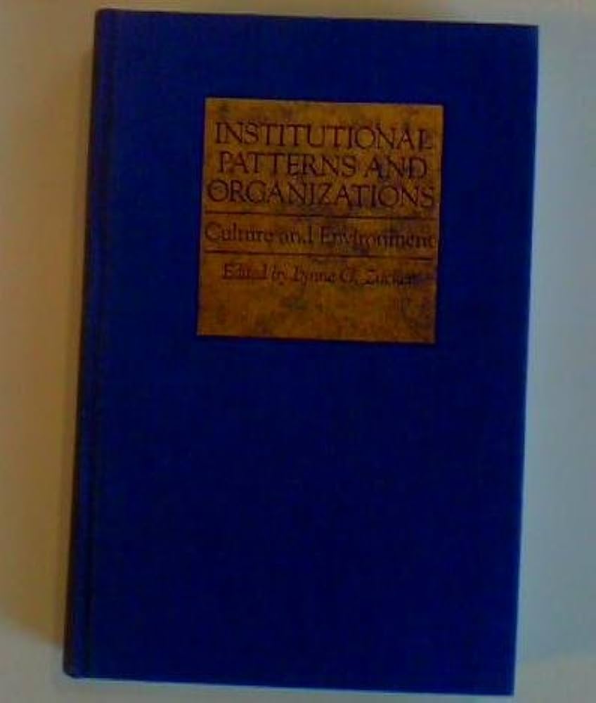 Institutional Patterns and Organizations: Culture and Environment