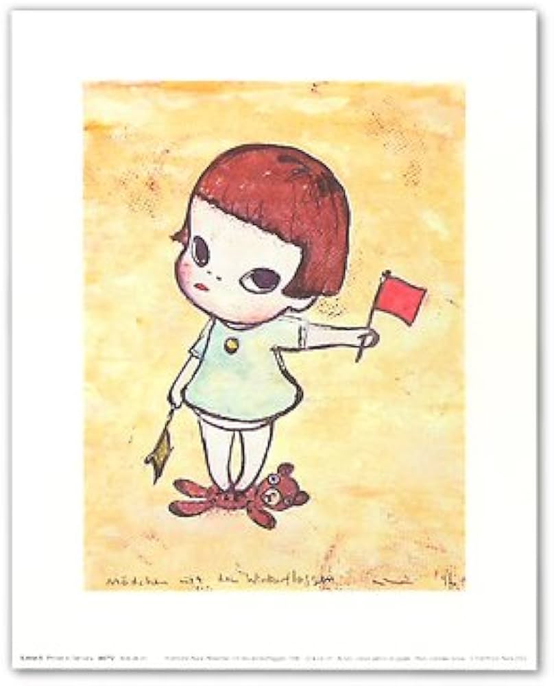 Amazon.co.jp: 奈良美智 ポスター 手旗信号少女 : ホーム＆キッチン