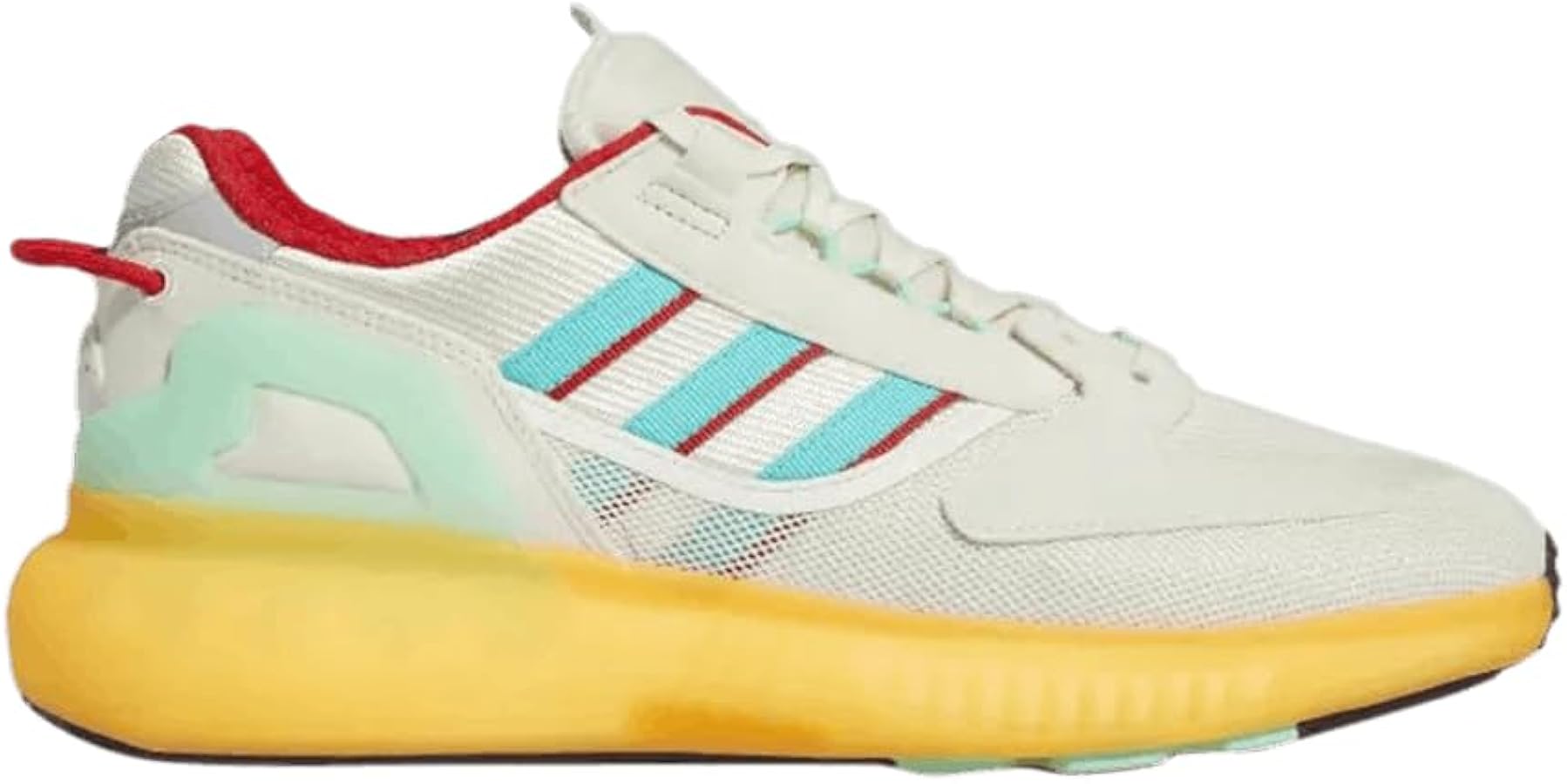 Amazon | adidas メンズ ZX 5K ブーストシューズ, オフホワイト/ミント