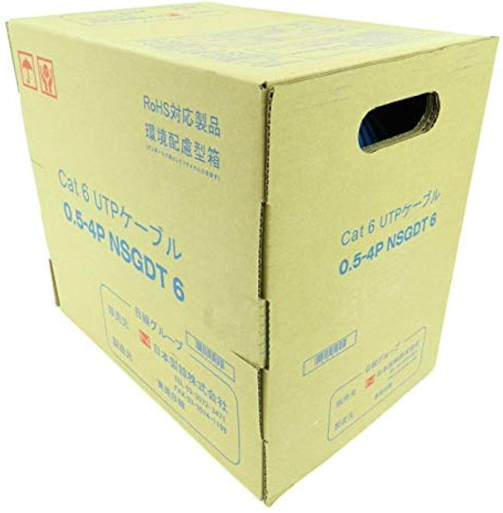 Amazon | 日本製線 Cat6 LANケーブル（300m巻き） NSGDT6 0.5mm-4P