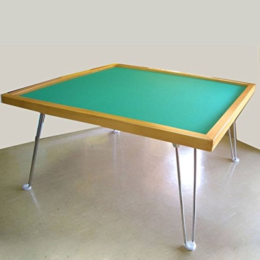 麻雀卓 緑色 回転式 木製 標準サイズ ジャンク 麻雀卓 緑色 回転式