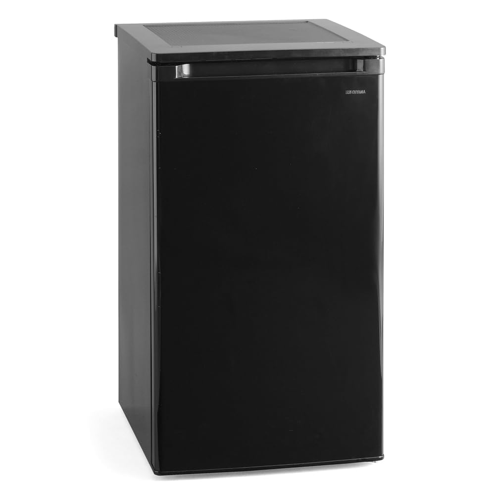 Amazon.co.jp: アイリスオーヤマ 冷凍庫 60L ブラック IUSD-6B-B 前